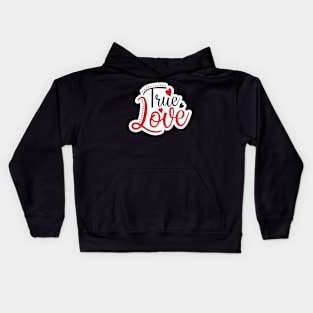 Valentine's Day Stickers - True Love Kids Hoodie